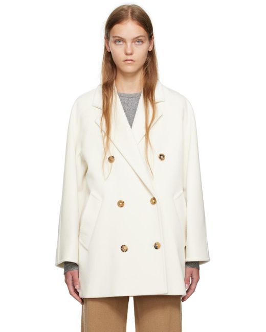 Max Mara White 101801 Icon Coat