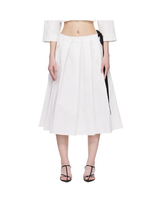 Renaissance Renaissance White Cyn Midi Skirt