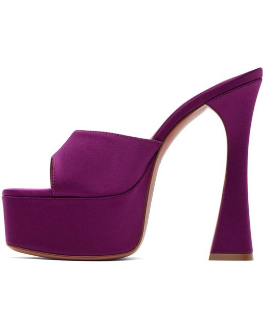 AMINA MUADDI Purple Dalida 140 Heeled Sandals