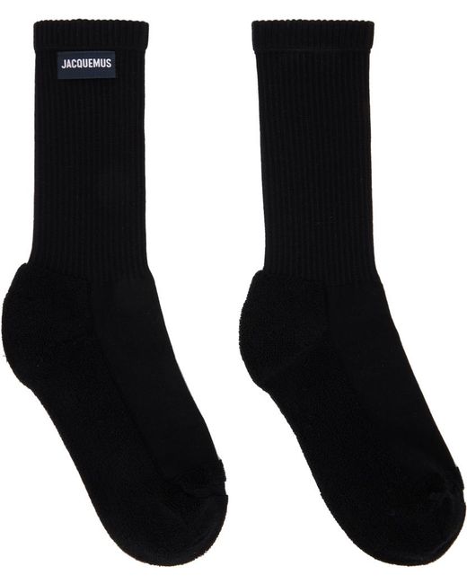 Jacquemus Black Socks Cotton for men