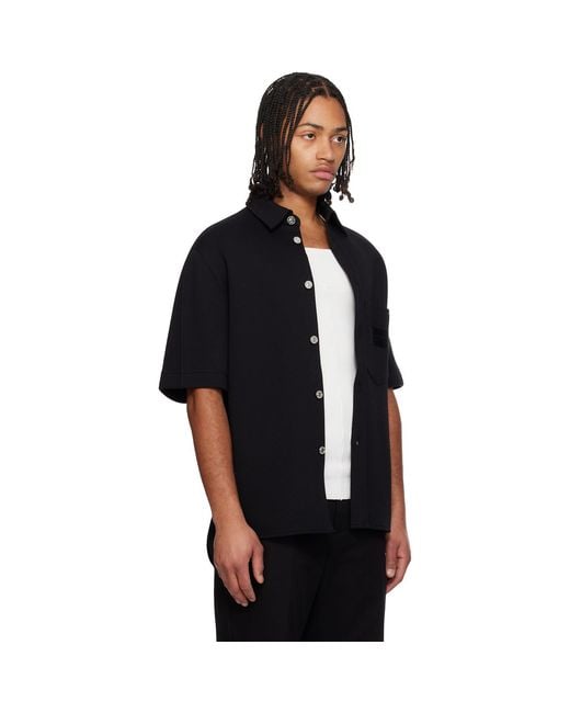 Givenchy Black Paris' Patch Shirt for men