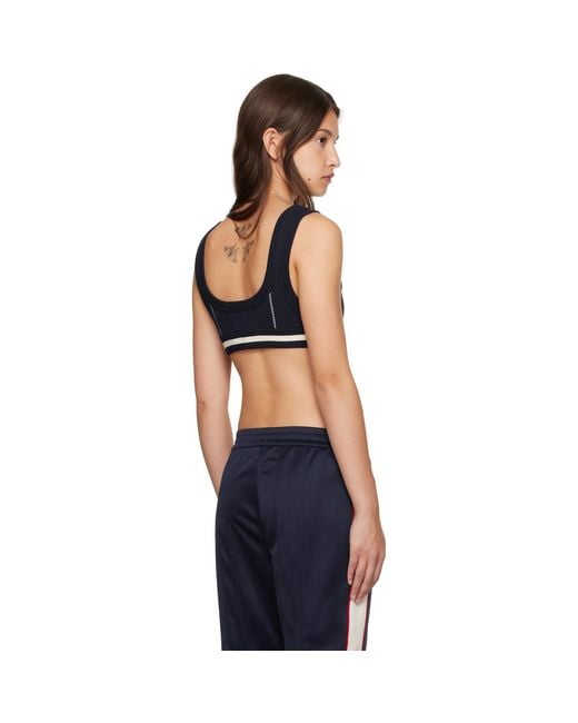 Ambush Black Contrast Stitch Bra Top