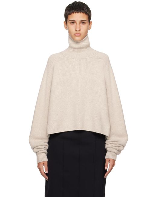 The Row Natural Off-white Ehud Turtleneck