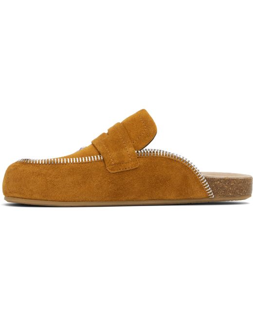 J.W. Anderson Black Tan Leather Biker Slip-On Loafers