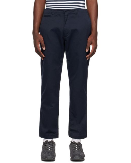 Nanamica Blue Straight Trousers for men