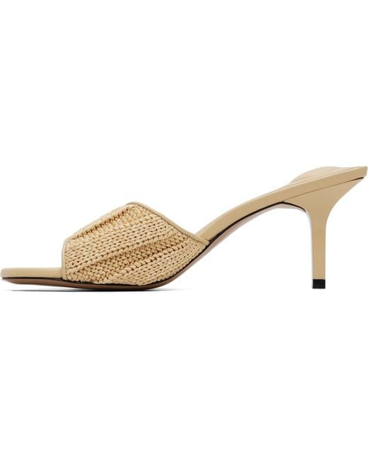 Jacquemus Metallic 'The Cubisto Mules' Heeled Sandals