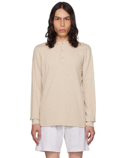 Reigning Champ Natural 1x1 Long Sleeve T-shirt for men