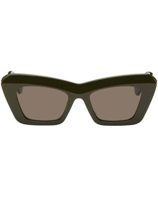 Loewe Black Green Anagram Sunglasses for men