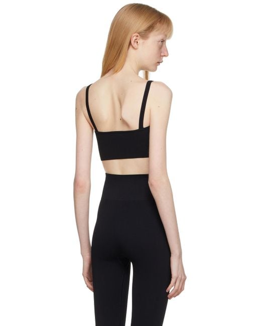 Vaara Black Technical Knit Crop Bra