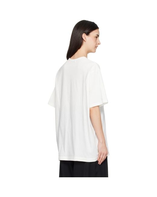 Yohji Yamamoto White Off- 'La Mélancolie' Short Sleeve T-Shirt