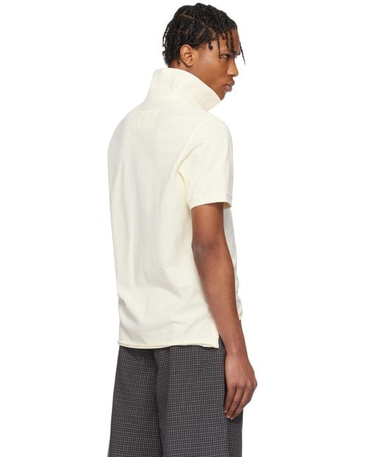 Polo Blanc Cassé À Logo ERL pour homme en coloris Black