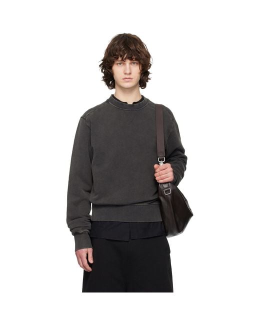Entire studios Black Pod Crew Sweatshirt for men