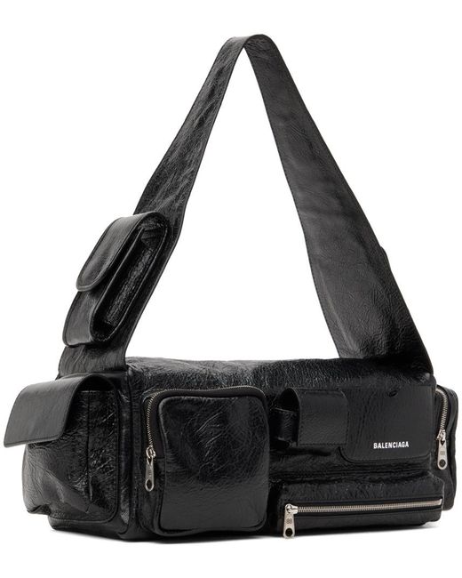 Balenciaga Black S Superbusy Sling Bag for men