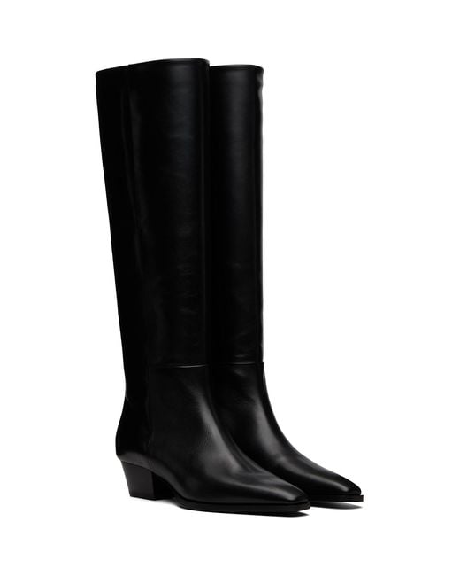 Aeyde Black Medea Knee-high Boots