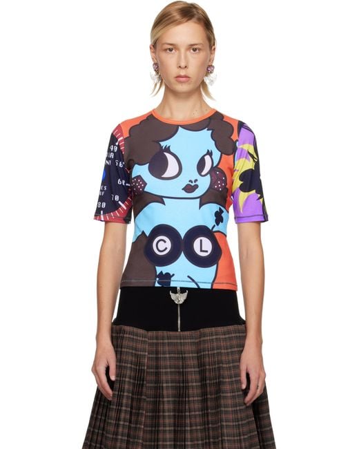 Chopova Lowena Black Lady Luck Jersey T-Shirt