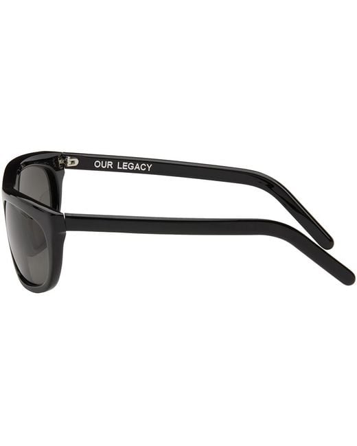 Our Legacy Black Shelter Sunglasses for men