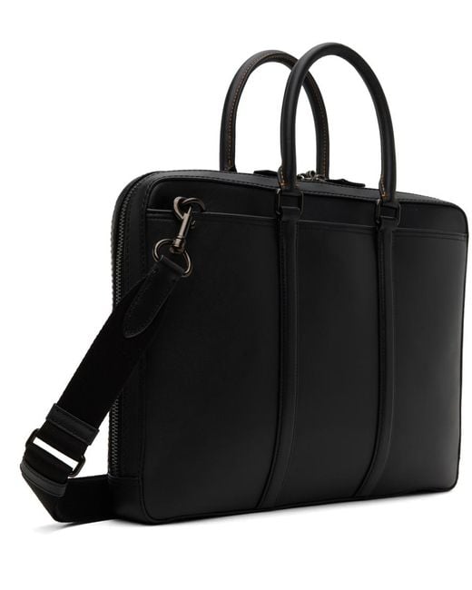 COACH Black Metropolitan Slim Briefcase for men