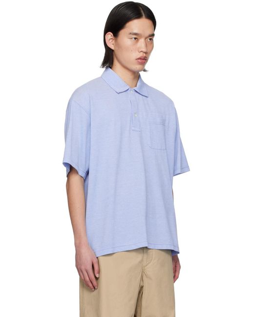 Engineered Garments Blue Two-Button Polo for men