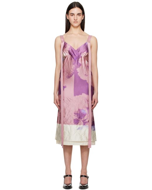 Erdem Black V Neck Slip Cocktail Midi Dress