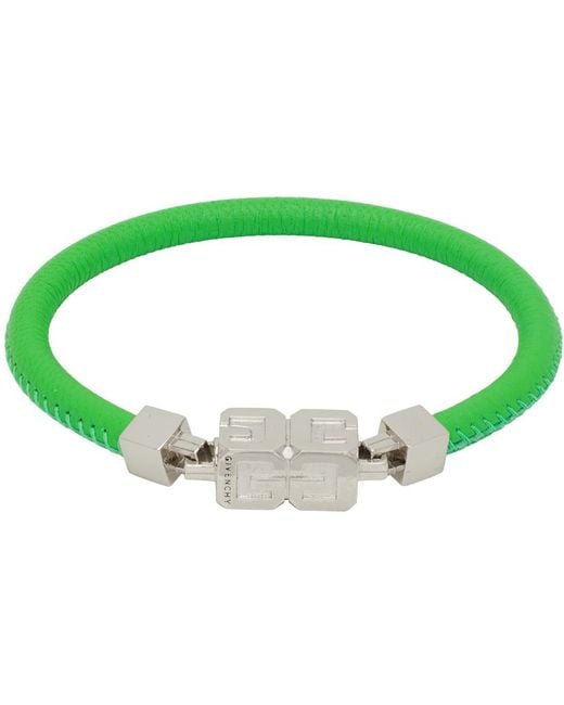 Bracelet G Cube en cuir et métal Givenchy pour homme en coloris Green