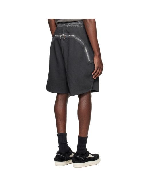 Rick Owens Black Tower Long Boxers Shorts for men