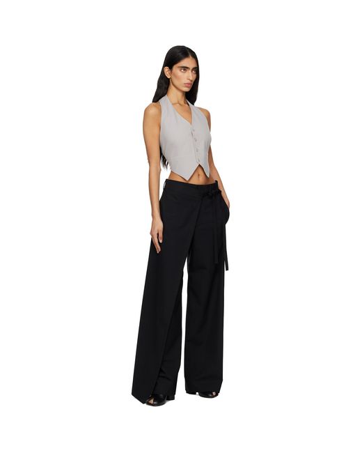 MM6 by Maison Margiela Black Light Wool Blend Vest