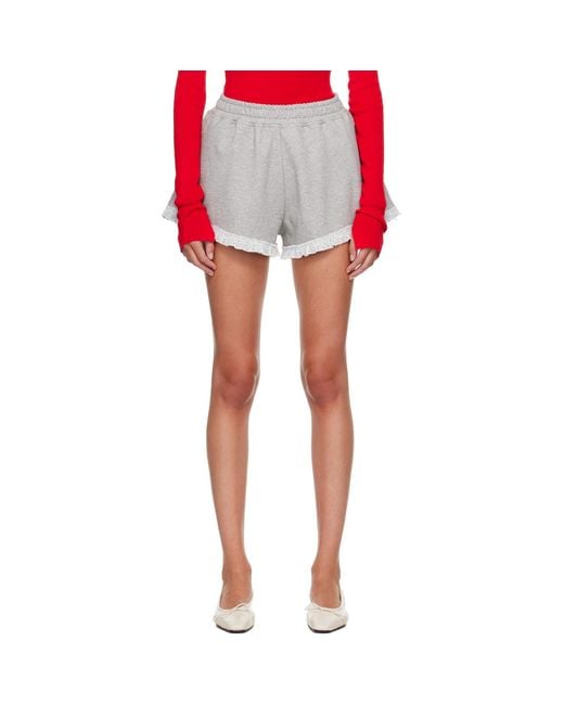 Ganni Red Isoli Shorts