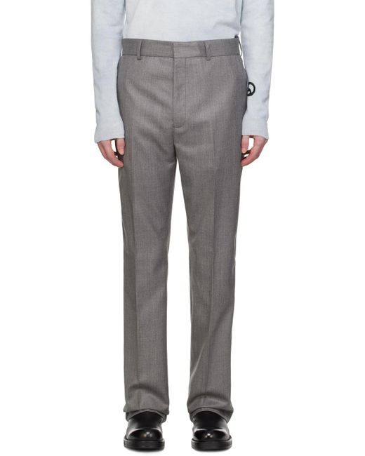 Acne Gray Tailored Trousers for men