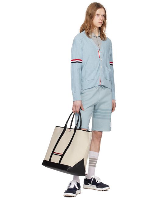 Thom Browne Black Off-white Oversized Tool Tote for men