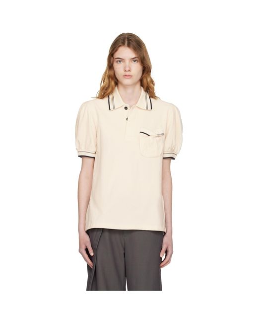 OPEN YY Natural Off- Puffy Piqué Polo