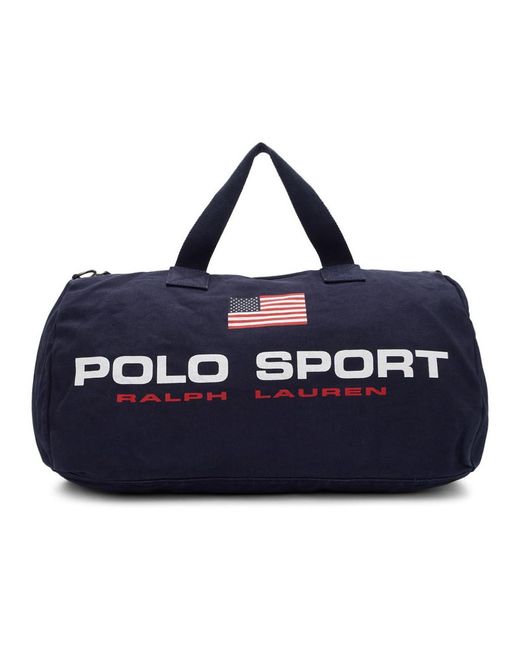Polo Ralph Lauren Blue Navy Canvas Polo Sport Duffle Bag for men