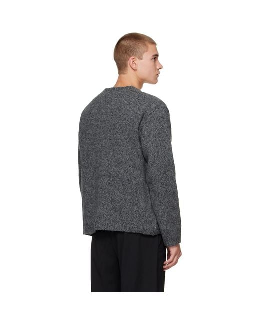 Our Legacy Gray Link V-Neck Sweater for men