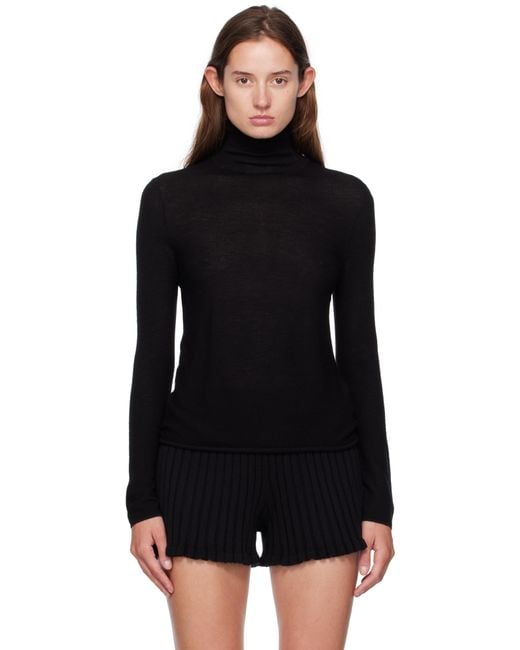 Lisa Yang Black Lory Turtleneck