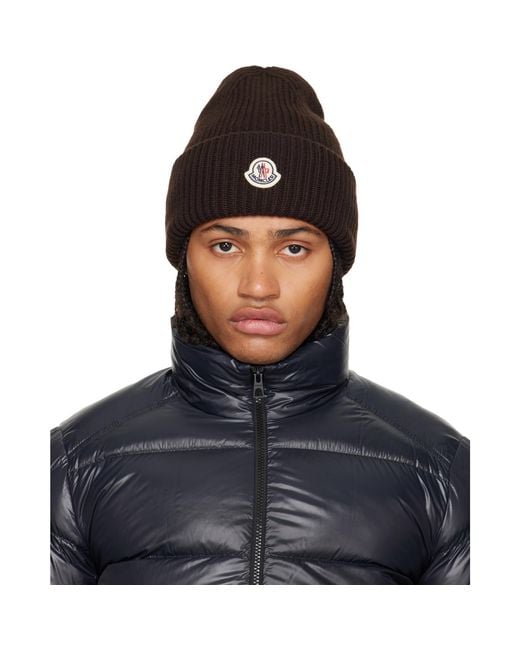 Moncler Black Wool & Cashmere Beanie for men