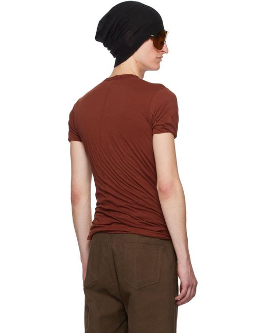 Rick Owens Red Burgundy Double T-shirt for men