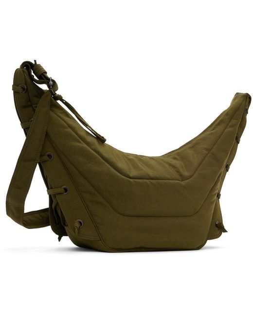Lemaire Green Ssense Exclusive Khaki Medium Soft Game Bag