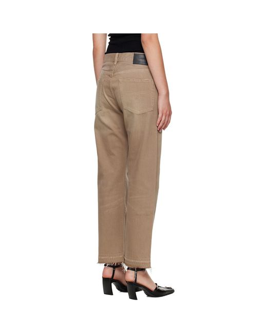 R13 Multicolor Tan Boyfriend Jeans