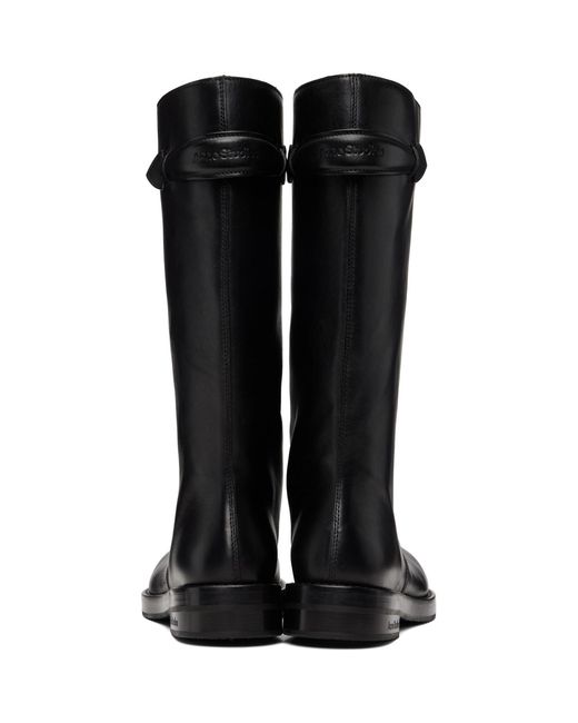 Acne Black Leather Boots