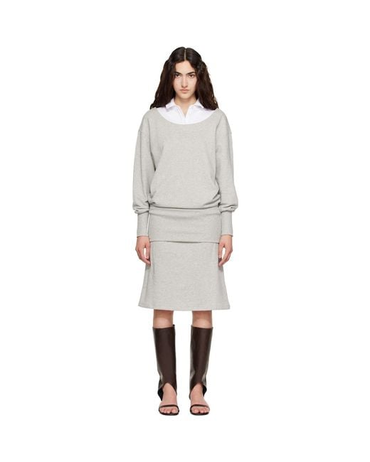 Paloma Wool Gray Belda Midi Dress