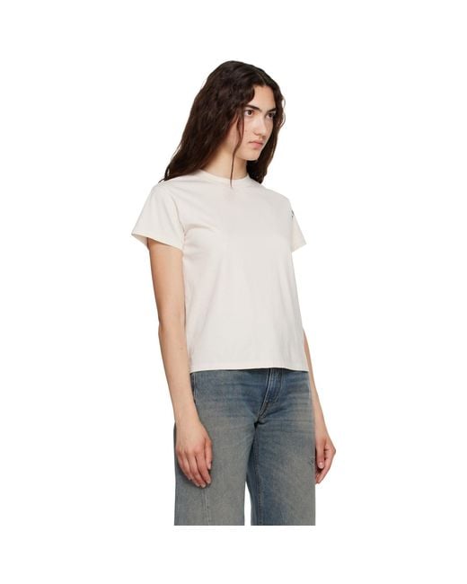 MM6 by Maison Margiela White Off- Mannequin-print Cotton Jersey T-shirt