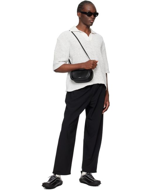 Sunnei Black Elastic Trousers for men