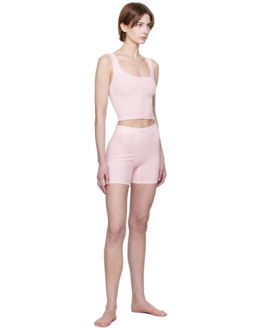 Skims ピンク Cotton Rib タンクトップ Pink