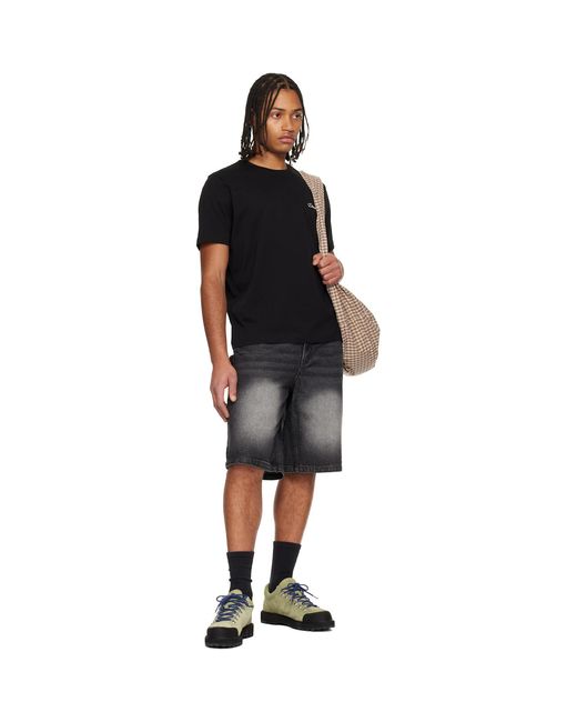 Dime Black Cursive Small Logo T-Shirt for men