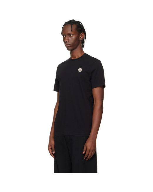 Moncler White Three-Pack Logo Patch Cotton T-Shirts for men