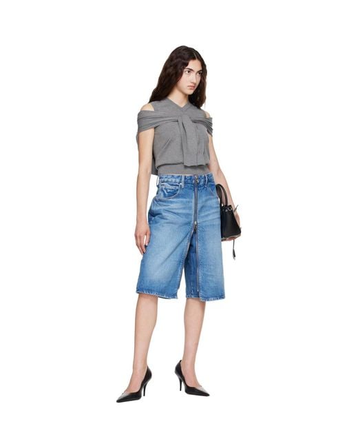 Alexander Wang Blue Wrapped Cardigan Vest