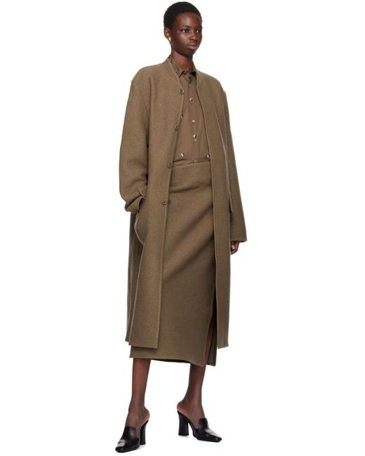 Rier Walker Midi Skirt in Natural Lyst UK