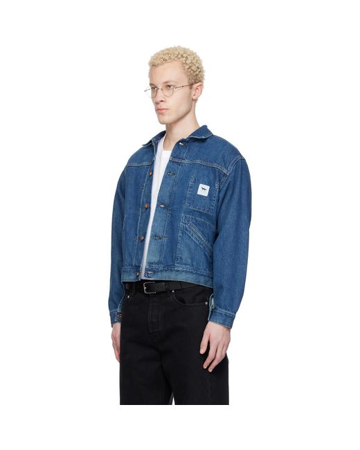 Maison Kitsuné Blue Kuro Edition Selvedge Voyage Denim Jacket for men