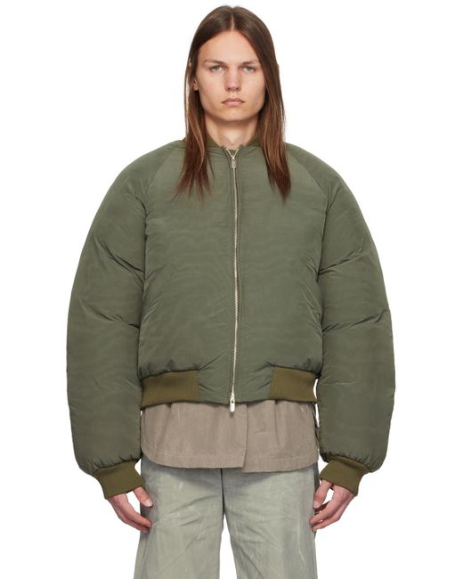 Seventh Green Khaki Sumo Bomber Jacket for men