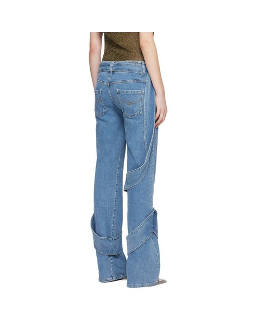 Blumarine Blue Layered Jeans