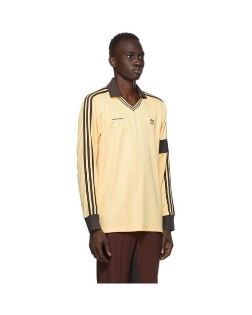 Polo a manches longues jaune Football edition adidas Originals Wales Bonner  pour homme | Lyst